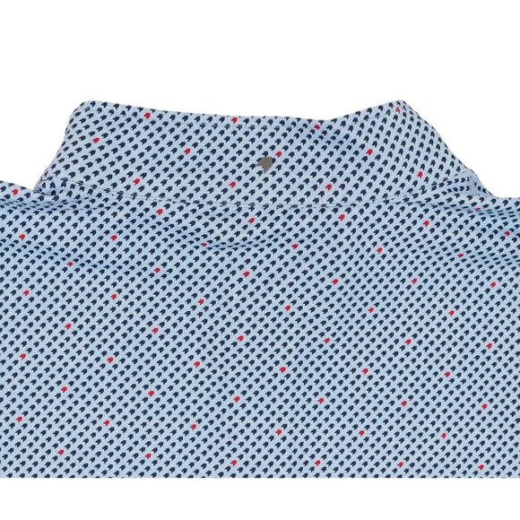 NEW 1764 Iconic 1/4 Zip Golf Pullover Men's XL Blue Red Geometric Performance - Picture 3 of 7